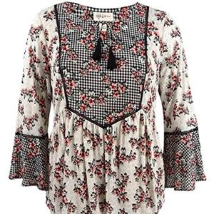 Style&Co Plus Size Bell-Sleeve Peasant Tunic NWT